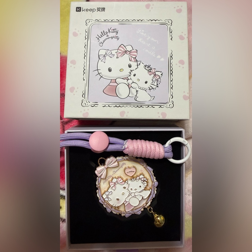 🆕 Sanrio Hello Kitty & Charmmy Metal Keychain. Authentic!